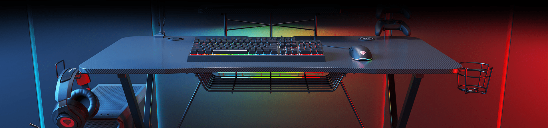 HOLM 300 RGB - PROFESSIONAL GAMING DESK