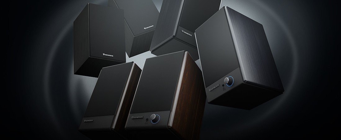 Un son puissant et un contrôle total. Découvre les nouvelles enceintes GENESIS Arsen 502 BT et 402 BT