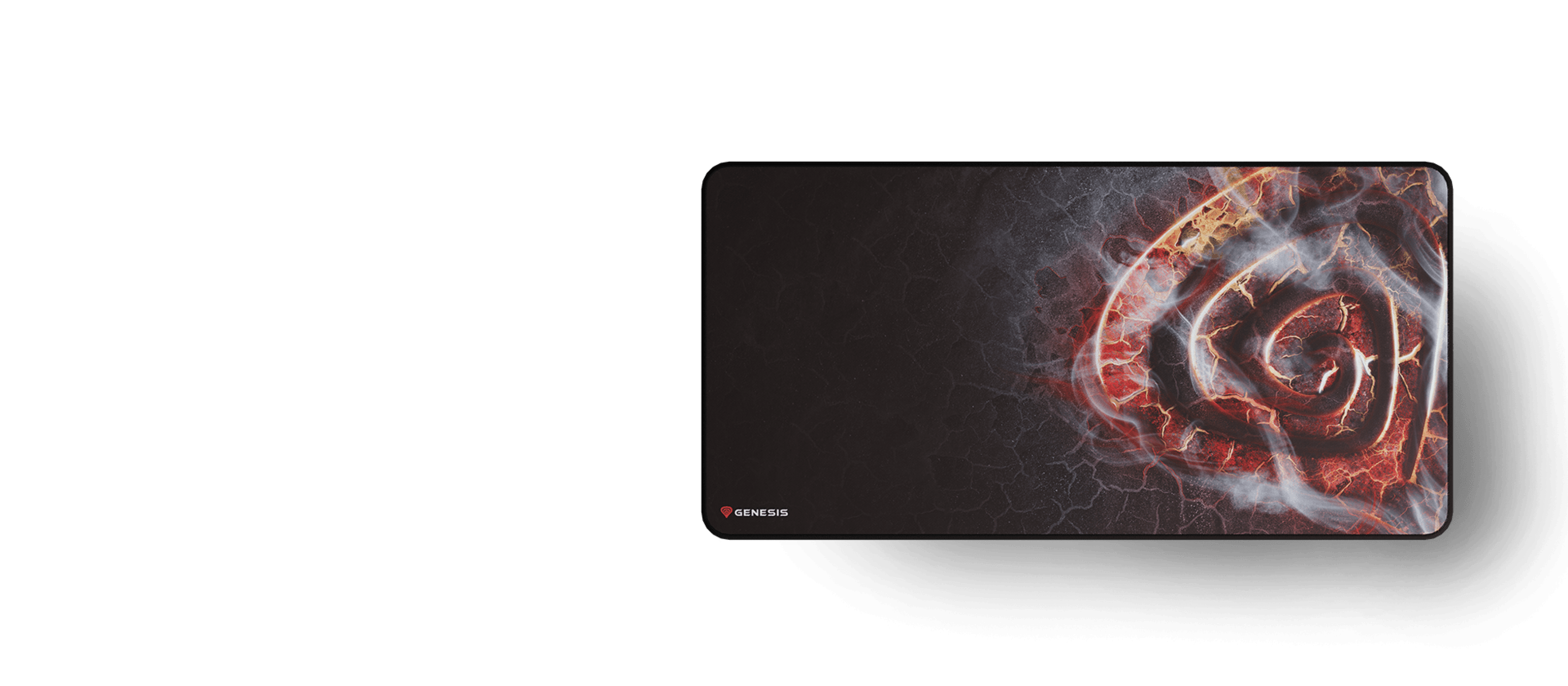 Grand tapis de souris de jeu avec un design abstrait rouge et noir frappant, mesurant 900x450mm.