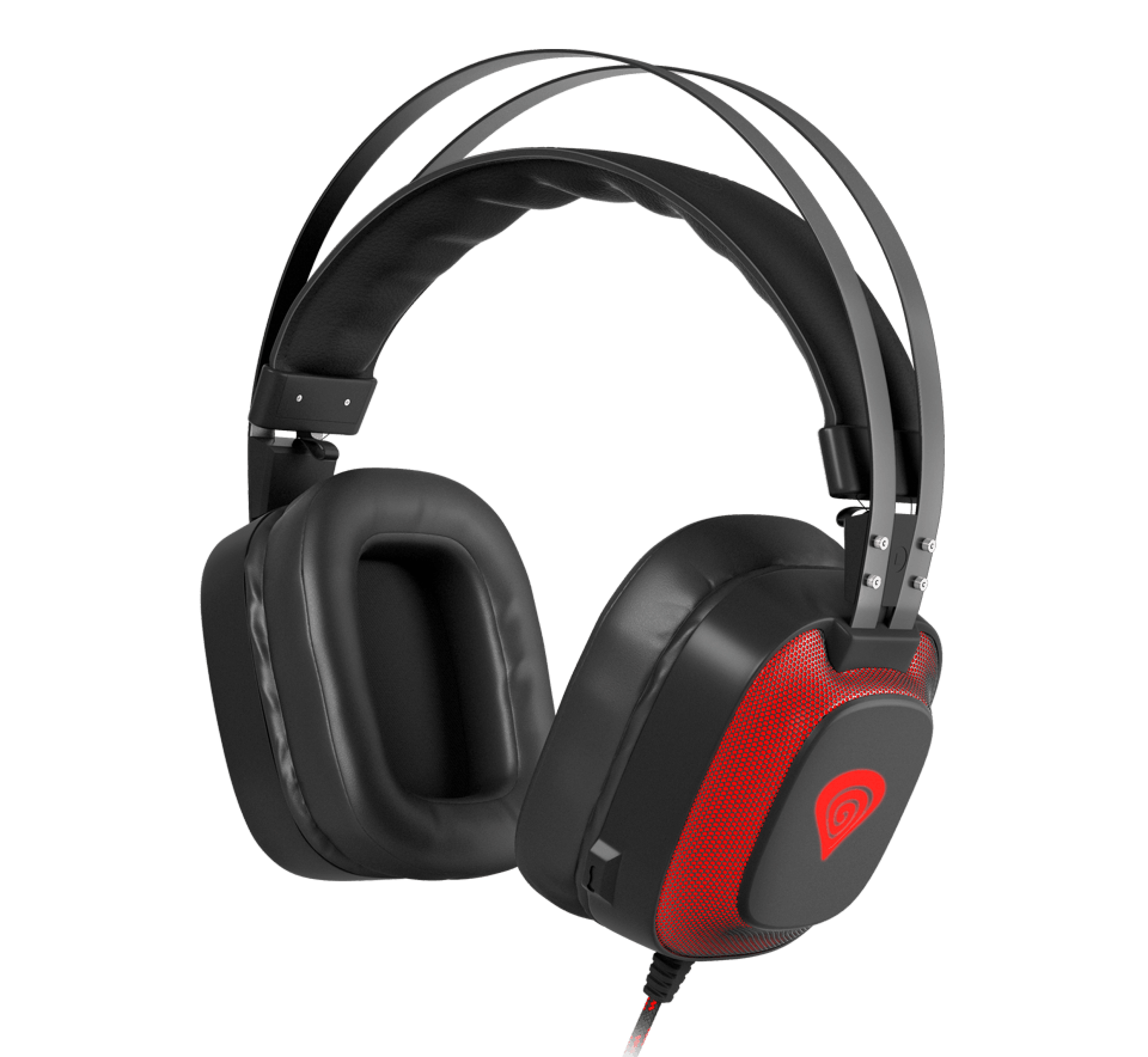 Casque Genesis Radon 720 noir et rouge avec son surround 7.1 et microphone intégré