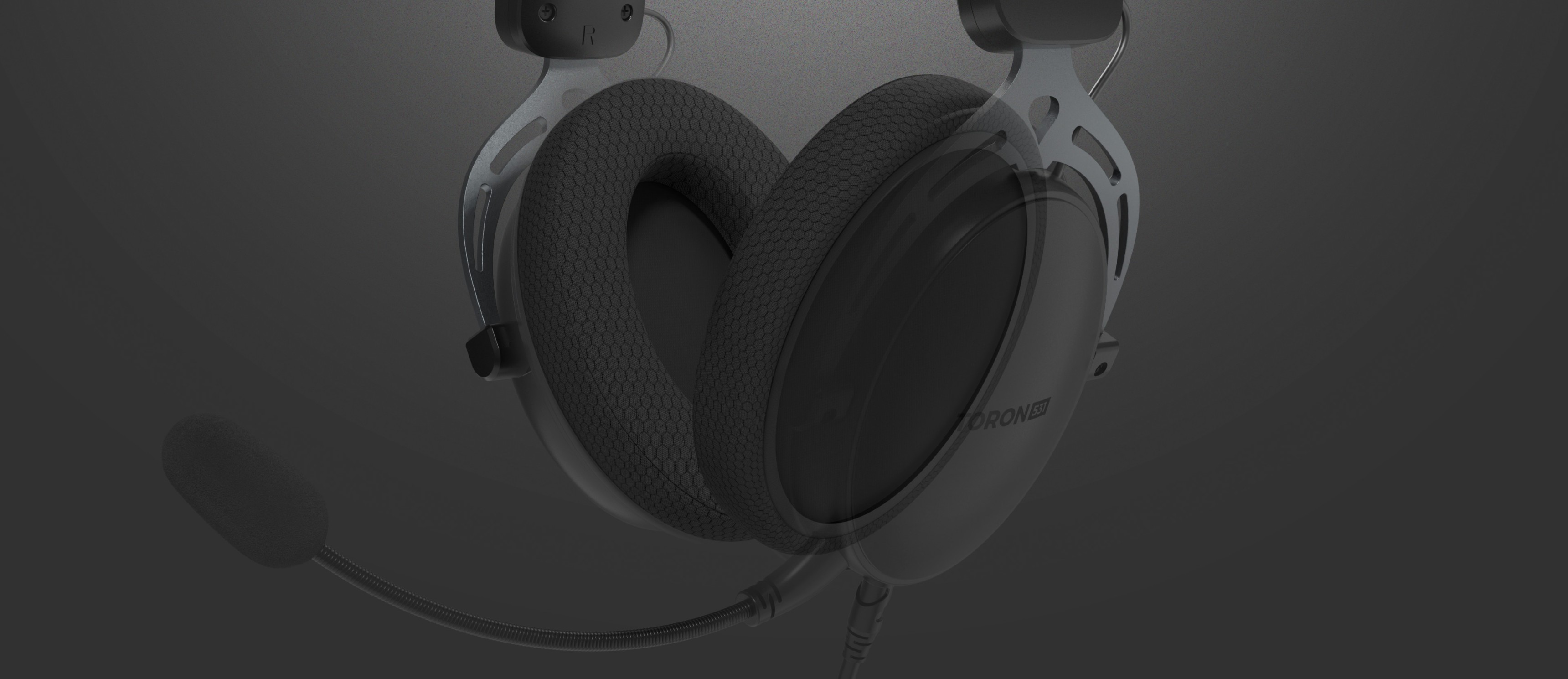 Coussinets de casque pour Genesis Toron EP02, dotés d'un design épuré et d'une matière textile douce pour le confort.