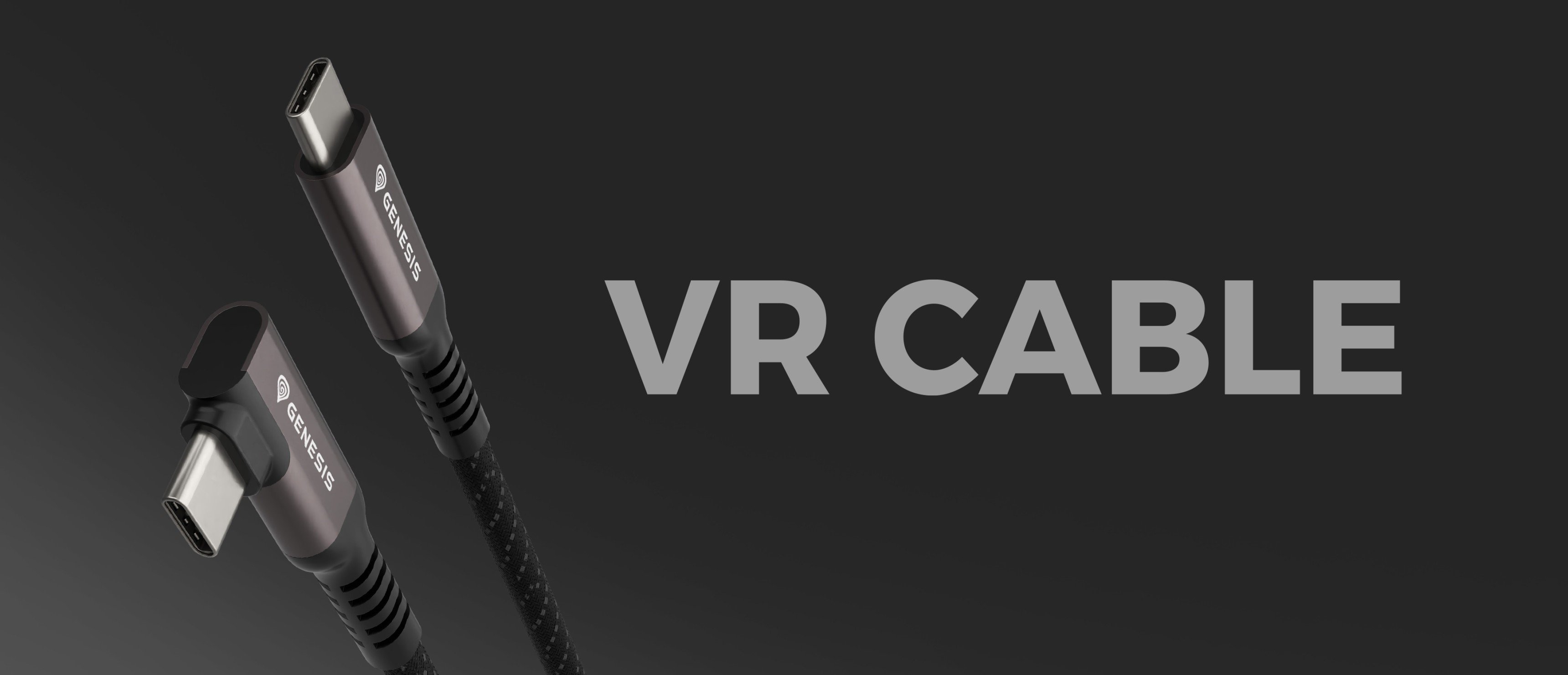 Câble USB-C avec connecteurs mâles aux deux extrémités, conçu pour une utilisation VR, présentant une longueur de 3 m et prenant en charge un transfert de données de 10 Go/s et une alimentation de 60 W.