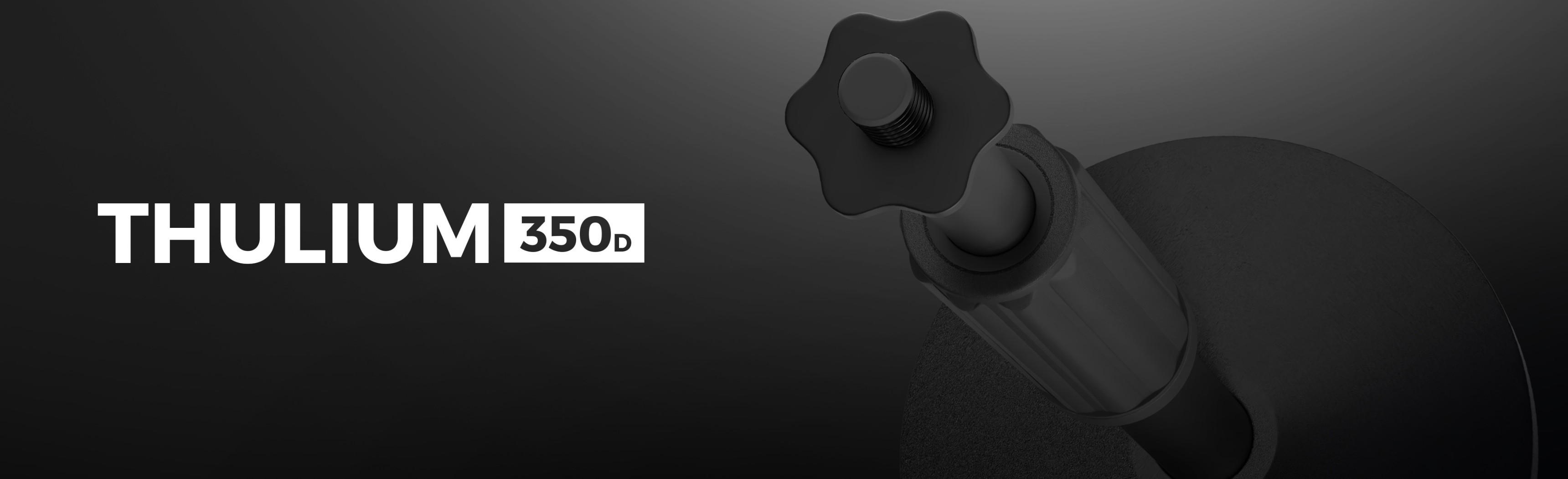 Gros plan sur le pied de microphone Genesis Thulium 350D, mettant en valeur le bouton réglable et le design noir élégant.